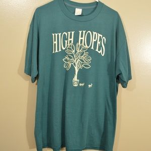 Vintage "High Hopes" Ants Shirt Plant Blue-Green